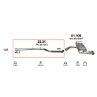 MARIX K23.31 - Kipufogó középső cső AUDI A3 1.4, 1.9 D, 2.0 D (2003-2015)