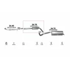 MARIX K24.78 - Kipufogó közép dob SKODA FABIA 1.4, 1.6 (2009-2015)