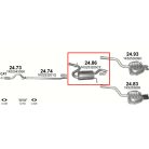 Polmo 24.86 – SKODA Középső kipufogó dob