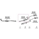 Edex 25-26 középső kipufogó dob – Suzuki Swift II, IV