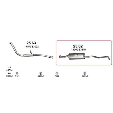 Marix 25-62 hátsó kipufogó dob – SUZUKI Jimny II, SUZUKI Samurai