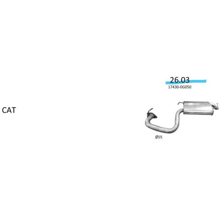 Edex 26-03 hátsó kipufogó dob