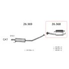 Edex 26-368 hátsó kipufogó dob – TOYOTA Corolla (E120/E130), Corolla Verso (E121)