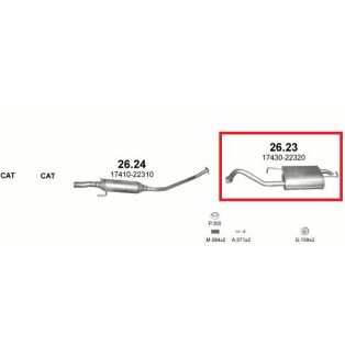 Polmo 26.23 – TOYOTA Kipufogó hátsó dob