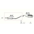 Marix 26-37 középső kipufogó dob – TOYOTA Corolla (E120/E130), Corolla Verso (E121)