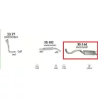 MARIX K30.144 - Kipufogó hátsó dob VW POLO 1.4 D, 1.7 D, 1.9 D (1994-2001)