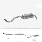 EDEX 30.147 - Kipufogó hátsó dob VW POLO 1.0, 1.3, 1.4, 1.6 (1994-2001)