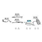 POLMO 30.156 - Kipufogó közép dob VW TOURAN 1.6 (2003-2007)