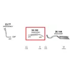 MARIX K30.162 - Kipufogó közép dob VW POLO 1.4, 1.4 D, 1.7 D, 1.9 D (1994-2011)