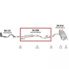 POLMO 30.258 - Kipufogó közép dob VW GOLF 1.4 (2003-2008)