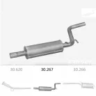 EDEX 30.267 - Kipufogó közép dob VW CADDY III 2.0 D (2004-2010)