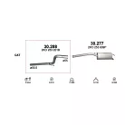 MARIX K30.288 - Kipufogó középső cső VW CADDY 1.9 D (2004-2010)