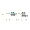   POLMO 30.58 - Kipufogó közép dob VW PASSAT 1.8, 2.0 (2005-2015)