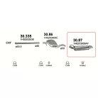 POLMO 30.87 - Kipufogó hátsó dob VW GOLF 1.6, 1.9 D, 2.0 (1993-2001)