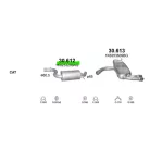 POLMO 30.612 - Kipufogó közép dob VW GOLF 1.4, 2.0 (2004-2015)