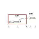 MARIX K31.250 - Kipufogó közép dob VOLVO S40 1.6, 1.8, 2.0 (1996-2004)