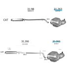 Edex 31.263 - Volvo S60 / V70 kipufogó hátsó dob