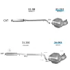 Edex 31.263 - Volvo S60 / V70 kipufogó hátsó dob