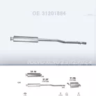 POLMO 31.07 - Kipufogó közép dob VOLVO S60 2.0 D, 2.4 D, 2.5, 2.9 (2002-2018)