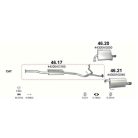 Marix 46-17 középső kipufogó dob – SUBARU Legacy (4th gen)