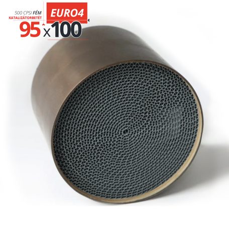 Univerzális fém katalizátorbetét – 500 CPSI, 95×100 mm, EURO 4