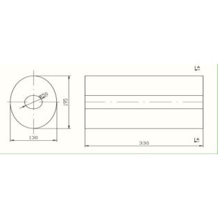 Univerzális ovál kipufogódob, Ø50, 350x210x120mm, 1be1ki