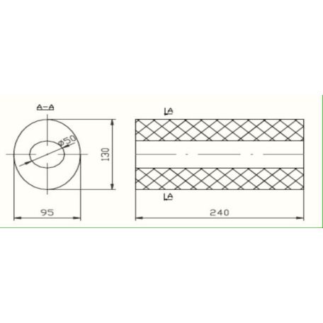 Univerzális ovál kipufogódob, Ø50, 350x210x120mm, 1be1ki és eltolt