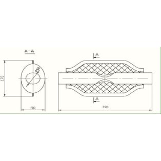 Univerzális ovál kipufogódob, Ø50, 350x210x120mm