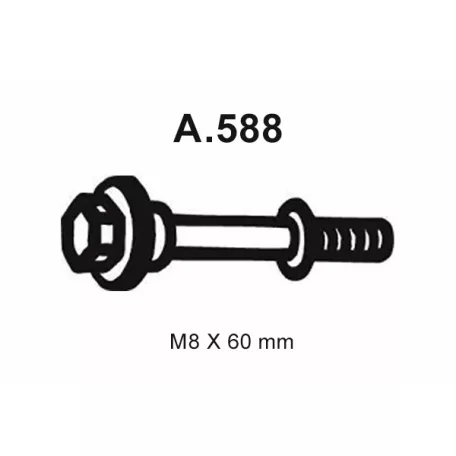 Kipufogó Csavar M8x60 mm – (258-944 / A.588)