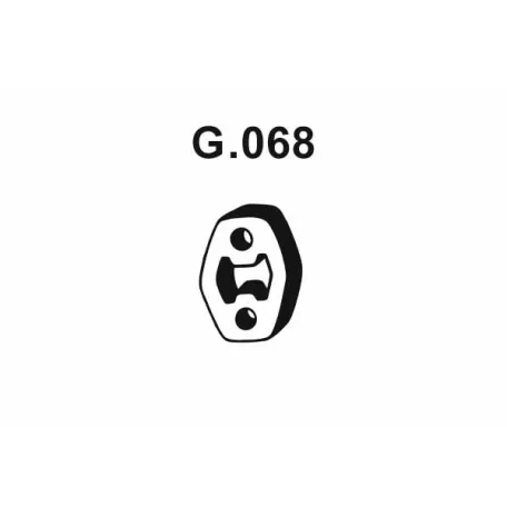 Kipufogó tartó gumi szerelvény – (255-047 / G.068)