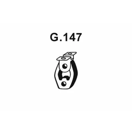 Kipufogó tartó gumi szerelvény – (255-146 / G.147)