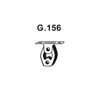 Kipufogó tartó gumi szerelvény – (255-161 / G.156)