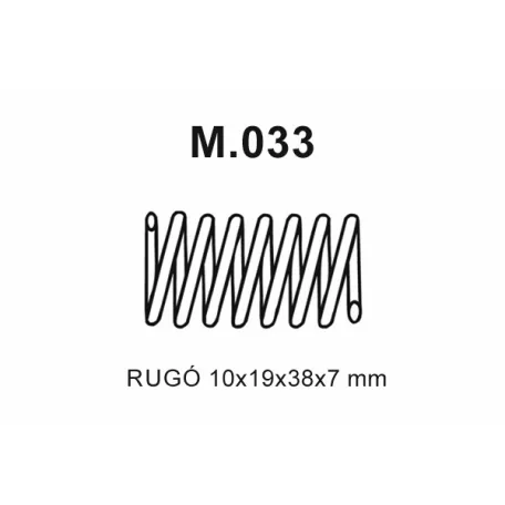 Kipufogó rögzítő rugó szerelvény 10x19x38x7 – (251-007 / M.033)