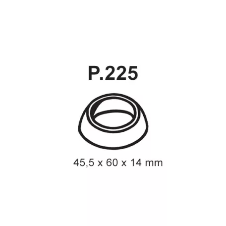 Kipufogó tűzkarika 45,5x60x14 mm – (256-859 / P.225)