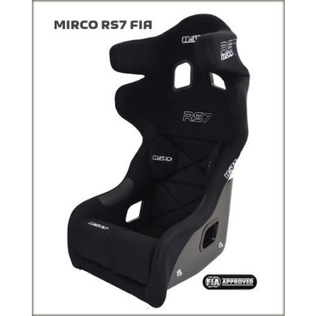 Mirco RS7 2020 Versenyülés, Fekete, FIA homológ