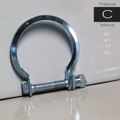   Francia C kipufogó cső bilincs – 80mm, egycsavaros, Renault, PSA
