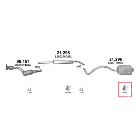 SBAutoparts ON620-207 Kipufogó Felfüggesztő gumi
