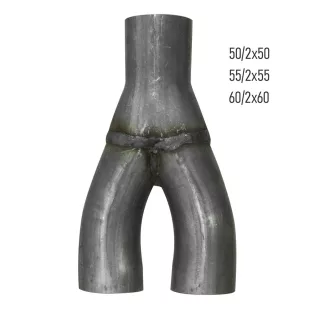 Kipufogócső elosztó Y - 1x55, 2x55 mm