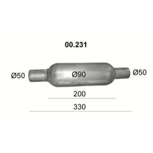 Polmo 00.231 – Univerzális kipufogó dob