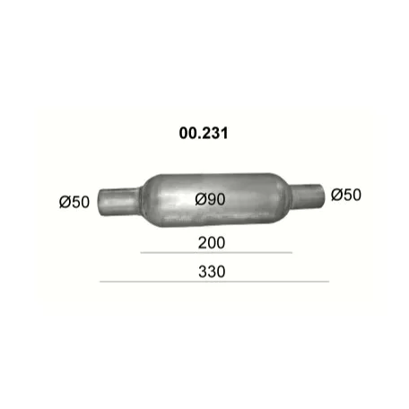Polmo 00.231 – Univerzális kipufogó dob