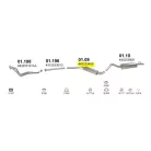 POLMO 01.09 - Kipufogó közép dob AUDI 100 1.8, 1.9, 2.0, 2.0 D, 2.1, 2.4 D (1982-1990)