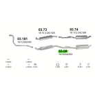 POLMO 03.09 - Kipufogó középső cső BMW 3 E90 2.0 (2005-2012)