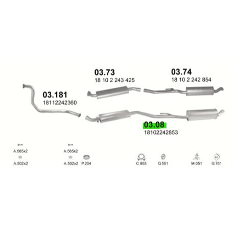 Polmo 03.09 – BMW 3 E90/91 Kipufogó cső