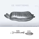 POLMO 03.133 - Kipufogó hátsó dob BMW 3 E46 2.9 D, 3.0 D (1999-2005)