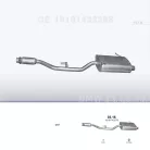 POLMO 03.16 - Kipufogó hátsó dob BMW Z3 1.8, 1.9, 2.8 (1995-2000)
