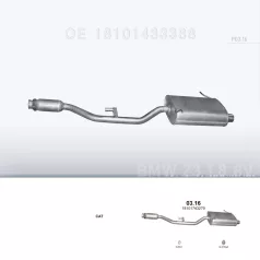   POLMO 03.16 - Kipufogó hátsó dob BMW Z3 1.8, 1.9, 2.8 (1995-2000)