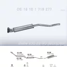 POLMO 03.29 - Kipufogó közép dob BMW 3 E30 2.0, 2.4 D (1983-1991)