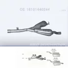 POLMO 03.38 - Kipufogó közép dob BMW 5 E39 2.0, 2.5, 2.8 (1998-2000)