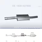 POLMO 03.51 - Kipufogó közép dob BMW 3 E46 2.0, 2.5, 2.8 (1998-2001)