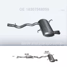 POLMO 03.57 - Kipufogó hátsó dob BMW 3 E90 1.6, 2.0 (2007-2012)